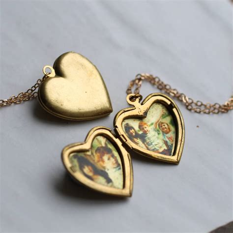 simple heart locket personalised necklace  silk purse sows ear notonthehighstreetcom