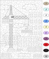 Fumetto Gru Bambini Educativo Colorare sketch template