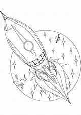 Coloring Rocket Spaceship Drawing Team Getcolorings Paintingvalley sketch template