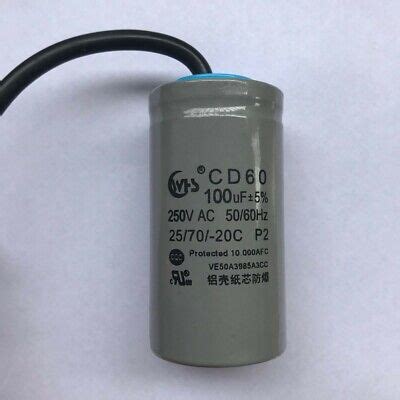 cd motor start capacitor  mfd uf vac  hvac capacitors  ebay