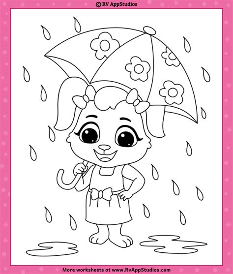 printable rain coloring pages  kids  raining pictures  color