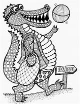 Coloring Pages Alligator Printable Comments Library Clipart Cartoon sketch template