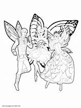Coloring Pages Barbie Mariposa Girls Fairy Princess Printable sketch template