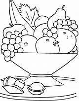 Fruit Coloring Bowl Getcolorings Basket sketch template
