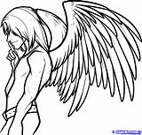 Angel Boy Drawing Demon Devil Drawings Draw Half Man Realistic Angels Emo Step Wolf Fantasy Clipart Anime Demons Clipartmag Tutorial sketch template