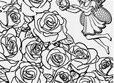 Coloring Pages Roses Skull Rose Getcolorings Getdrawings Printable sketch template