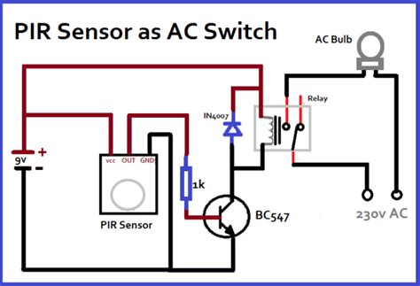 pir sensor sensor electronic circuit projects security system