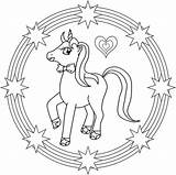 Einhorn Mandala Mandalas Ausmalbilder Unicornios Pegasus Pferd Pferde Ausmalbild Kleines Unicornio Zentangles Pikku Malli Malen Fácil Schablone Bunt Regalar Estos sketch template