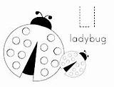 Ladybug Letter Coloring Dot Ladybugs Use sketch template