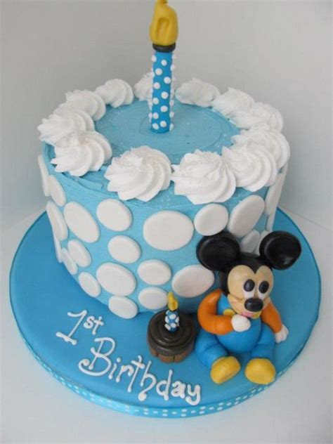 baby mickey mouse st birthday smash cake cakecentralcom