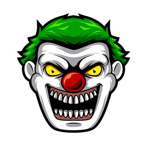 head clown mascot logo isolated  vector art  vecteezy