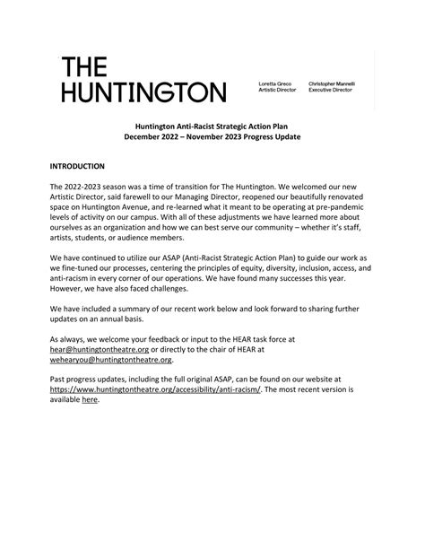 huntington theatre company huntington anti racist strategic action