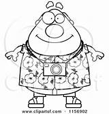 Tourist Man Clipart Cartoon Cory Thoman Outlined Coloring Vector 2021 sketch template
