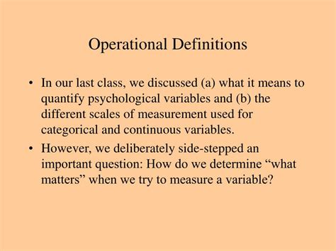 operational definition  variables psychology slideshare