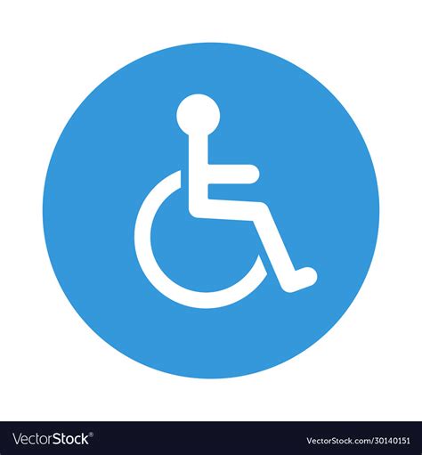 disabled wheelchair icon disable symbol royalty  vector