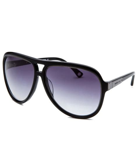 michael kors womens isla aviator black sunglasses in black lyst