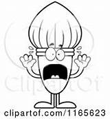 Paintbrush Mascot Outlined Coloring Clipart Vector Cartoon Scared Cory Thoman Idea sketch template