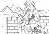 Coloring Virgin Jesus Mary Pages Marie Printable Egipt Boy Conception Immaculate Child Kids Colouring Book Egypt تلوين للتلوين صور Coloringbook4kids sketch template