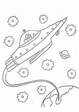 Coloring Spaceship Pages Printable Kids sketch template