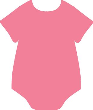 pink onesie clip art blank pink baby onesie  image