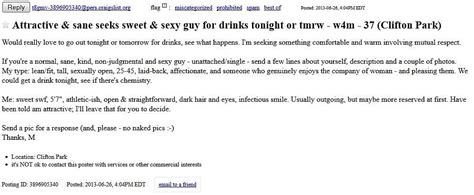 ‘attractive and sane woman searches for a man through albany area craigslist post