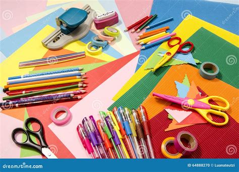 arts  craft supplies stock photo image  paper