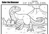 Dinosaur Number Color Coloring Numbers Pages Dinosaurs Printable Kids Worksheets Paint Activities Jurassic Worksheet Printables Rex Games Colouring Dino Online sketch template