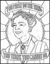 Famous Eleanor Roosevelt Feminist sketch template