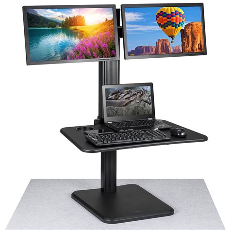 ollieroo sit stand workstation standing desk converter  dual