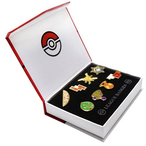 pokemon gym badges kalos region league pins brooches 8pcs new in box