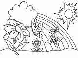 Colorat Curcubeu Planse Flori Sfatulmamicilor Primavara sketch template