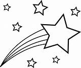 Shooting Star Coloring Pages Stars Color Printable Outline Etoile étoile Clipart Coloriage Drawing Sheets Sweetclipart Kids Pochoir sketch template