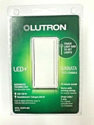lutron sunnata touch single pole dimmer  white led advanced technology  ebay