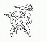 Arceus Pokemon sketch template