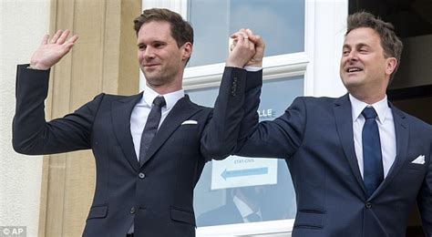 luxembourg pm marries partner one year after law allowing same sex marriage daily mail online