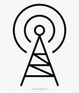 Coloring Tower Telecommunications Radio Pngitem sketch template
