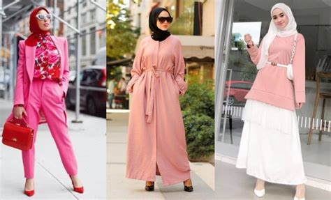 warna jilbab  cocok  baju warna pink terlihat manis