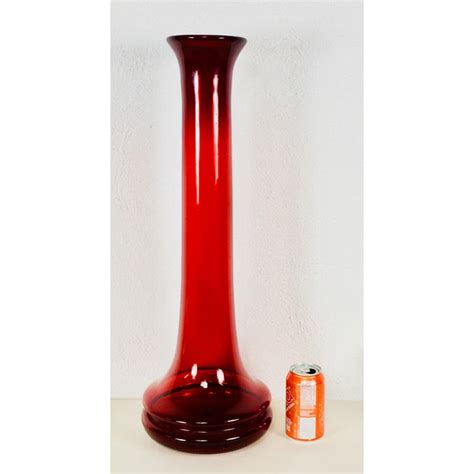 1970s Blenko Ruby Red Vase Chairish