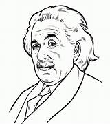 Einstein Albert Coloring Pages Drawing Simple Face Kids Print Figure Cartoon Getdrawings sketch template