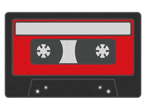 cassette tape embroidery design etsy