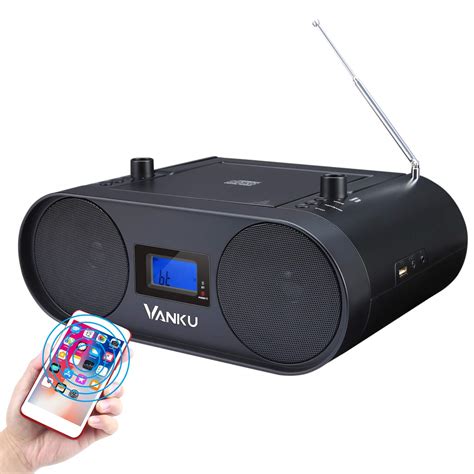 buy vanku rechargeable radio cd player boombox  home portable