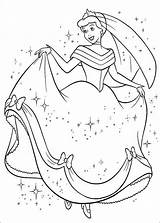 Cinderella Coloring Pages Disney Printable Color Princess Kids sketch template