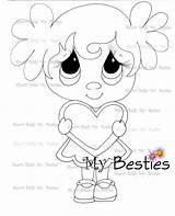 Doodles Besties Digi Bestie Stamp Instant Tm sketch template