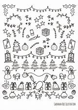 Christmas Doodles Bullet Journal Winter Printables Doodle Drawing Journals Nov Lights Border Borders Crafts Julekort Visit These Planner Amazing Choose sketch template