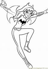 Coloring Girl Bat Pages Girls Dc Super Hero Color Coloringpages101 Popular sketch template