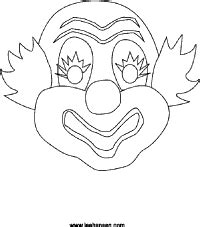 circus clown mask craft template