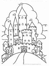 Castle Colorare Castello Principessa sketch template