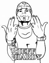 Coloring Wwe Pages Sheets Hardy Jeff Printable Wrestling sketch template
