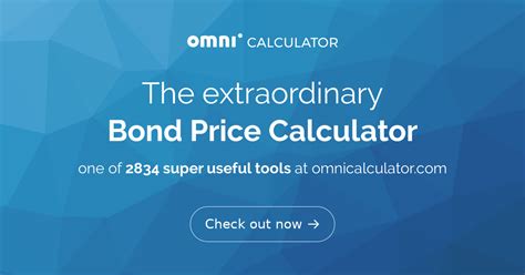 bond price calculator formula chart