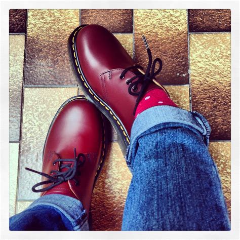 dr martens  red cherries flip flop boots  martens cherries oxfords oxford shoes